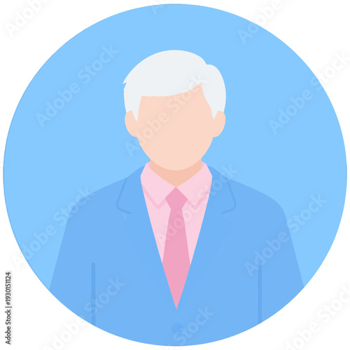 Wallpaper Mural Senior Businessman Profile Avatar Icon for App UI Torontodigital.ca