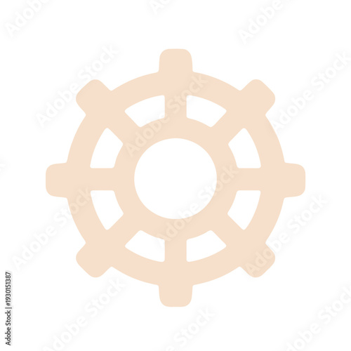 Ship Wheel Navigation UI Icon for Dashboard Interface