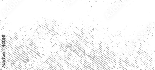 "High-quality subtle grunge texture with a distressed halftone pattern. This minimalist grainy overlay features a light gray stipple effect on a white background, 
