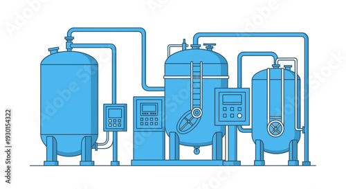 Industrial machinery equipment setup diagram.