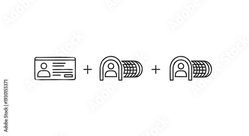 Identification Card and Stacked Coins Representing Financial Transactions.