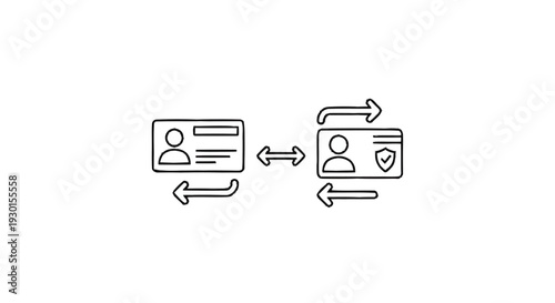 Identity Verification and Data Exchange Between Two Cards.