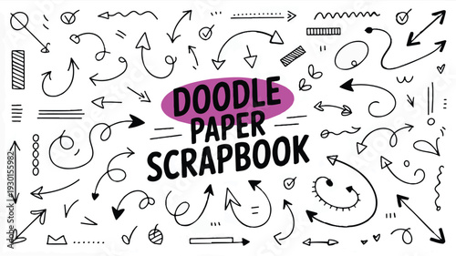 Hand Drawn Doodle Arrows and Scribbles for Scrapbooking and Design