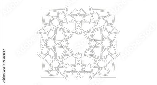 Intricate Geometric Pattern Design Element.
