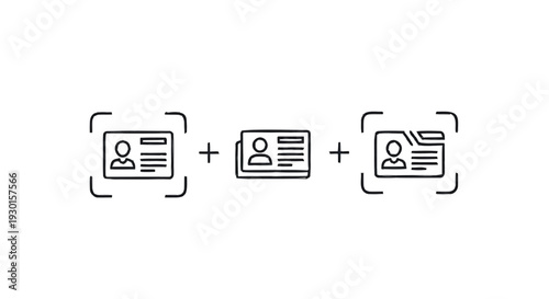 Identification Cards and Folder Icons with Focus Boxes.