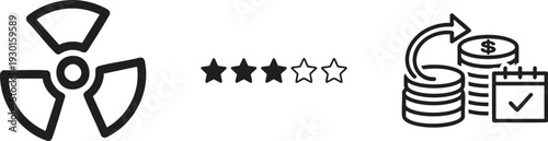 Rating Review and Gift Box Icons