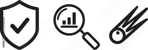 Security Shield and Meteor Alert Icons