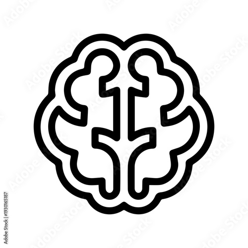 Brain icon, intellectual concept