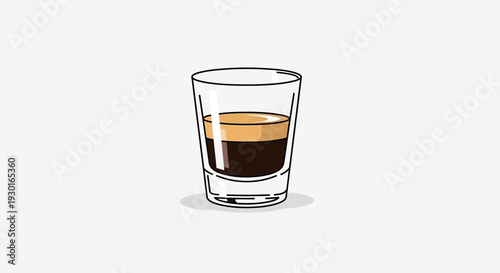 Espresso Shot in Glass, Rich Crema, Coffee Drink, Morning Energy