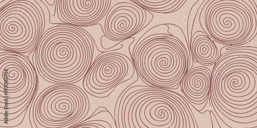 A collection of swirling patterns and spirals in various sizes and shapes