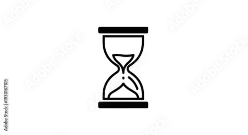 Hourglass Icon Symbolizing Time Passing, Deadline, and Urgency