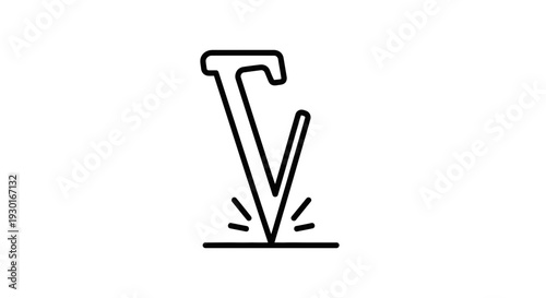 Laser Cutting Metal Icon: Precision Engineering and Industrial Manufacturing Symbol