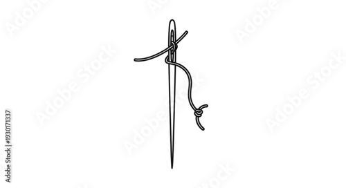 Black Fishing Hook on White Background.