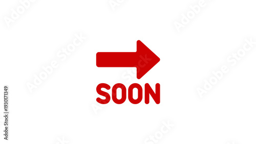 Soon arrow.The word 