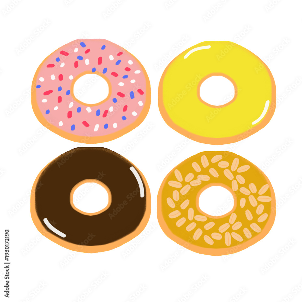Fototapeta premium donuts isolated on white