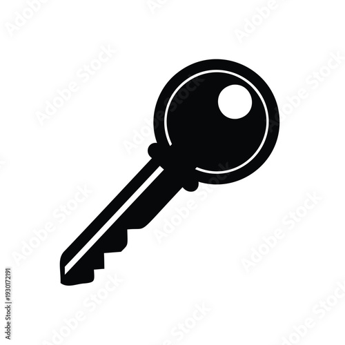 Black Silhouette of a House Key door key lock