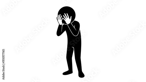 Person covering face with hands in frustration or sadness