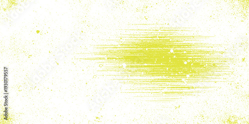 Vibrant yellow abstract background with distressed texture, scattered dots and rough brush strokes, energetic grunge overlay.