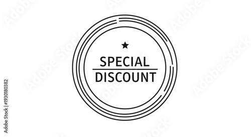 Special Discount Stamp Icon, Sale Offer, Promotion Badge, Marketing Graphic