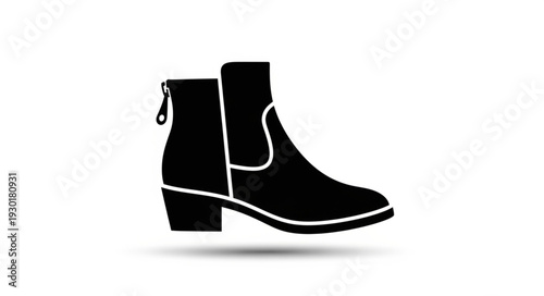 Black Leather Ankle Boots Fashion.
