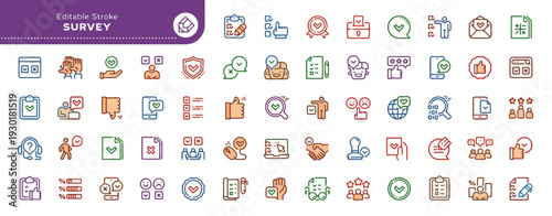 A collection of various icons representing different concepts and objects in a grid layout on a clean background