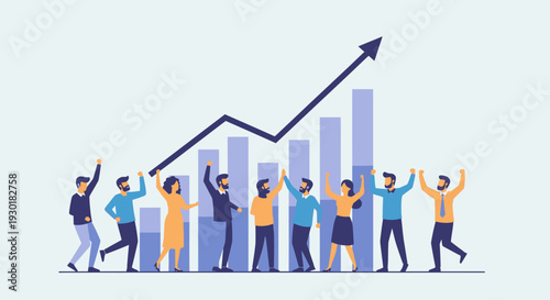 People Celebrating Business Growth Success.