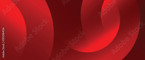 Red abstract background. Dynamic shapes composition. bold abstract vector background featuring smooth, overlapping circular gradients in deep red and scarlet. vector illustration. eps 10