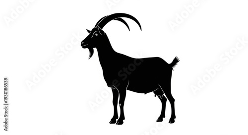 Black Silhouette of a Goat.