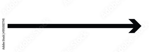 Vector-style long black arrow icon. Horizontal black arrow pointing to the right side. Vector style long arrow. Long blue arrowhead vector icon set. Isolated long blue arrow icon on white background
