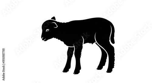 Black Silhouette of a Lamb.