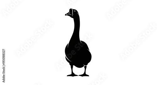 Black Silhouette of a Goose.
