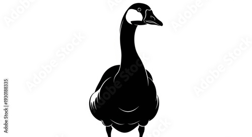 Black Silhouette of a Goose.