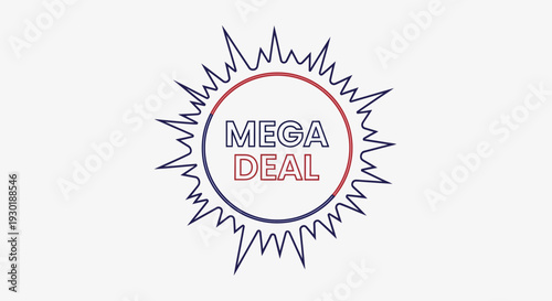 Mega Deal Burst Graphic - Special Offer, Discount, Sale, Promotion, Marketing