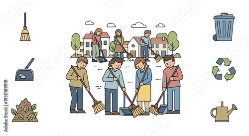 Community Cleaning Neighborhood Together.