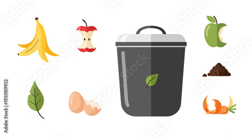 Compost Bin with Organic Waste.