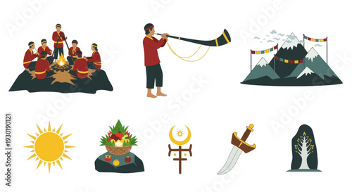 Digital Art Illustrations of Various Scenes.