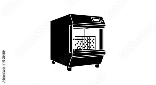 Sleek Lab Incubator Icon for Scientific Experimentation and Precise Biological Sample Cultivation