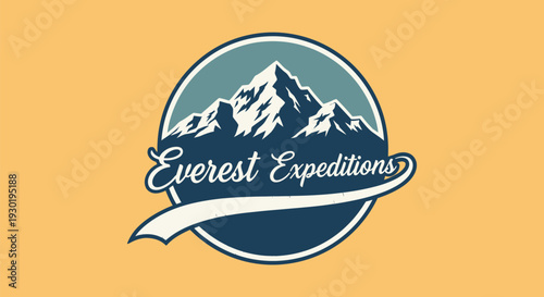 Everest Expeditions logo featuring majestic mountains and adventurous spirit.