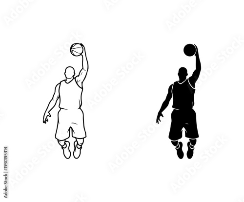 Basketball Players Jumping for Tip