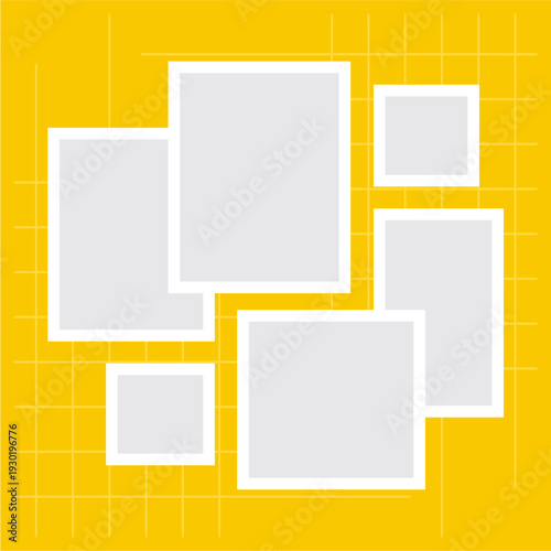 Picture Blank collage frame template for photos and images