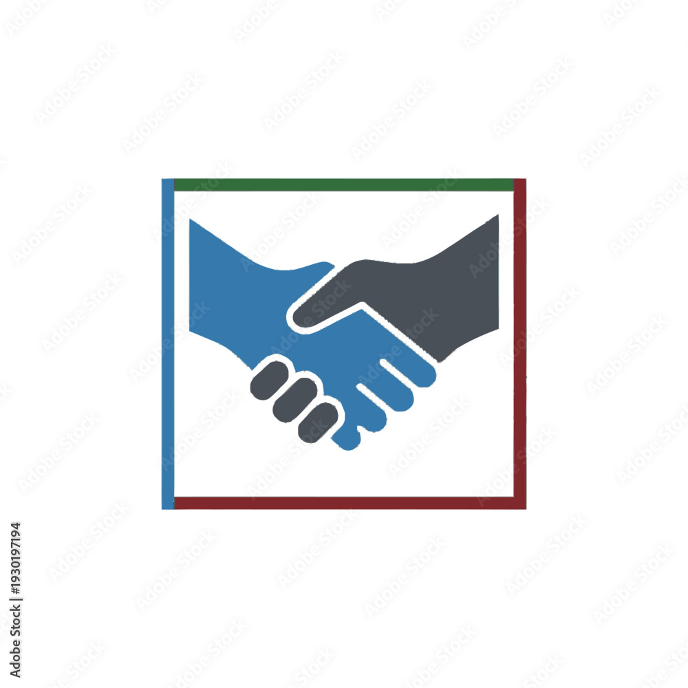 Obraz premium Handshake agreement between two parties in a corporate setting.