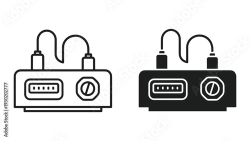 Audio mixer icons in black and white