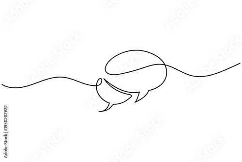 Ear continuous line drawing illustration of a human hearing organ in minimalist style