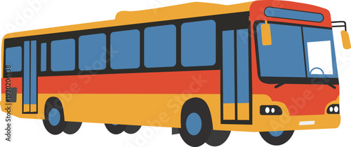 City bus illustration, public transport bus illustration, modern city bus design, urban transport bus illustration, public transportation bus, flat design city bus illustration, school Bus