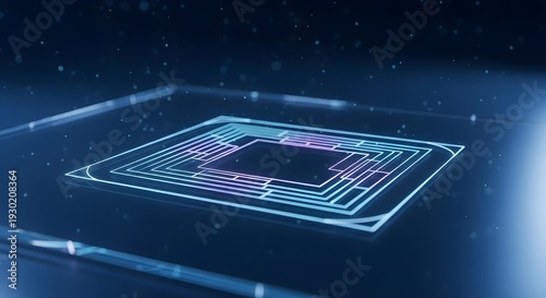 Abstract Holographic AI Recognition Grid Scanning Transparent Surface – Advanced Cybersecurity and Digital Identity Protection Concept in 4K