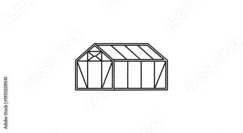 Greenhouse Icon Outline Vector Illustration
