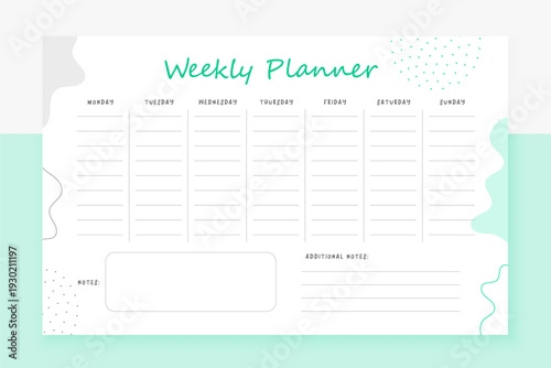modern daily todo week planner template a printable design