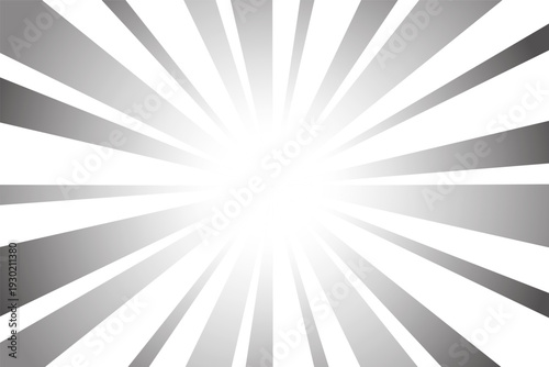 black and white sunrays burst background design