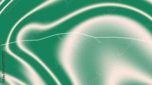 Moving Abstract Shapes in Green and White Tones