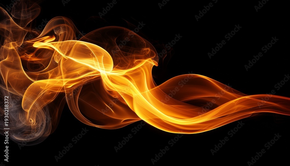 Fototapeta premium Abstract Flame Design On Black Background